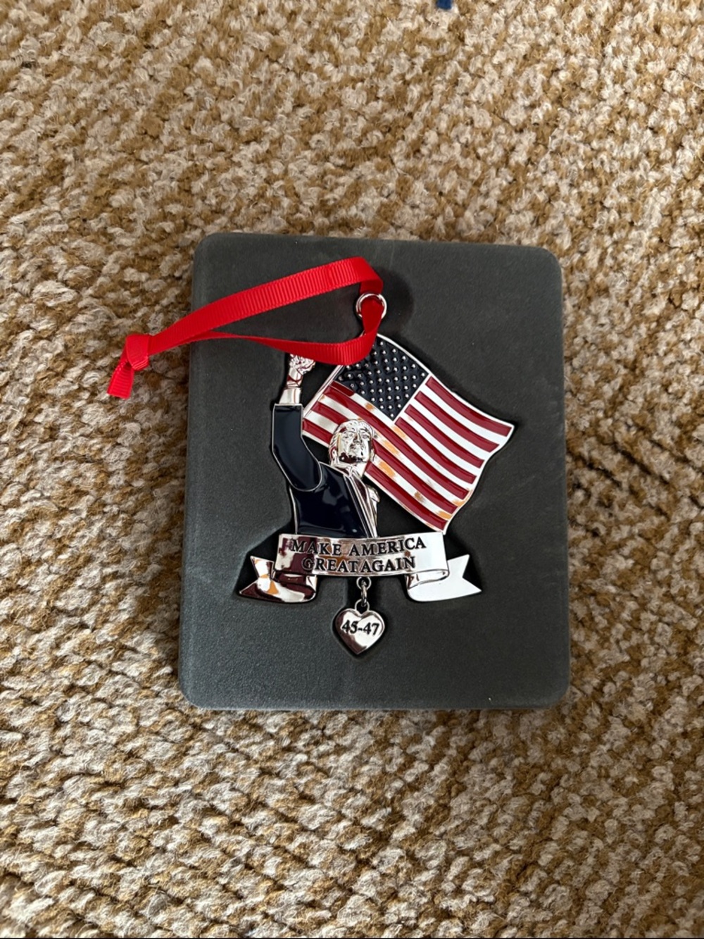 Patriotic Red, White & Blue- Make America Great Again holiday ornament- NIB